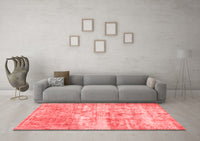 Machine Washable Abstract Red Modern Rug, wshabs1285red