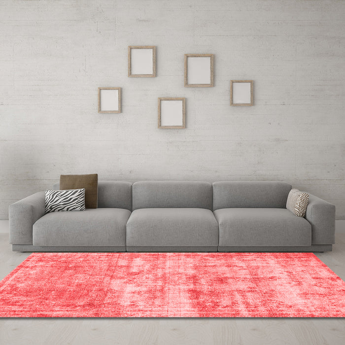 Modern Red Washable Rugs