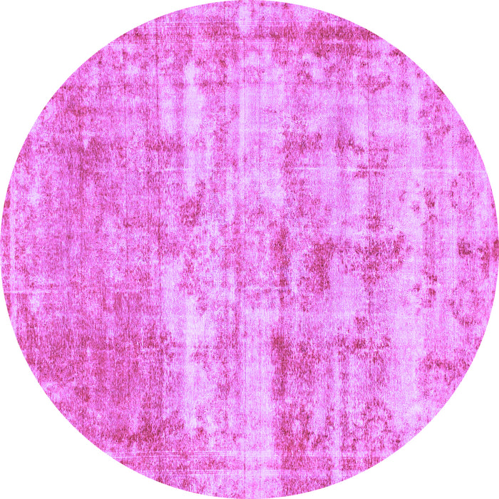 Round Abstract Purple Modern Rug, abs1285pur