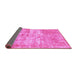 Sideview of Abstract Pink Modern Rug, abs1285pnk