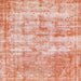 Square Machine Washable Abstract Pastel Orange Rug, wshabs1285