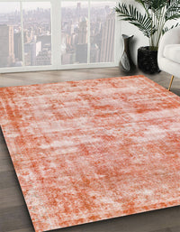 Abstract Pastel Orange Modern Rug, abs1285