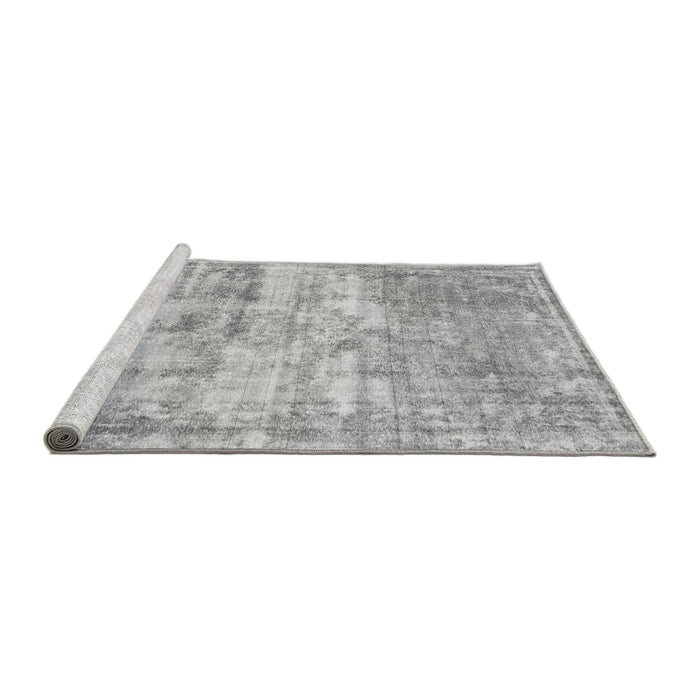 Sideview of Machine Washable Abstract Gray Modern Rug, wshabs1285gry