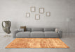 Machine Washable Abstract Brown Modern Rug in a Living Room,, wshabs1285brn