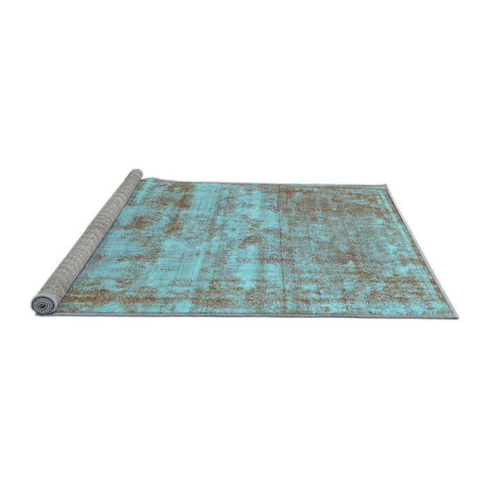 Sideview of Machine Washable Abstract Light Blue Modern Rug, wshabs1285lblu