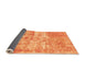 Sideview of Abstract Orange Modern Rug, abs1285org