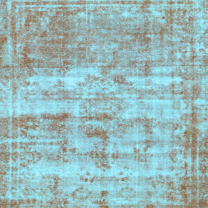 Square Machine Washable Abstract Light Blue Modern Rug, wshabs1285lblu