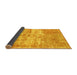 Sideview of Abstract Yellow Modern Rug, abs1285yw