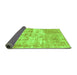 Sideview of Abstract Green Modern Rug, abs1285grn