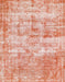 Machine Washable Abstract Pastel Orange Rug, wshabs1285