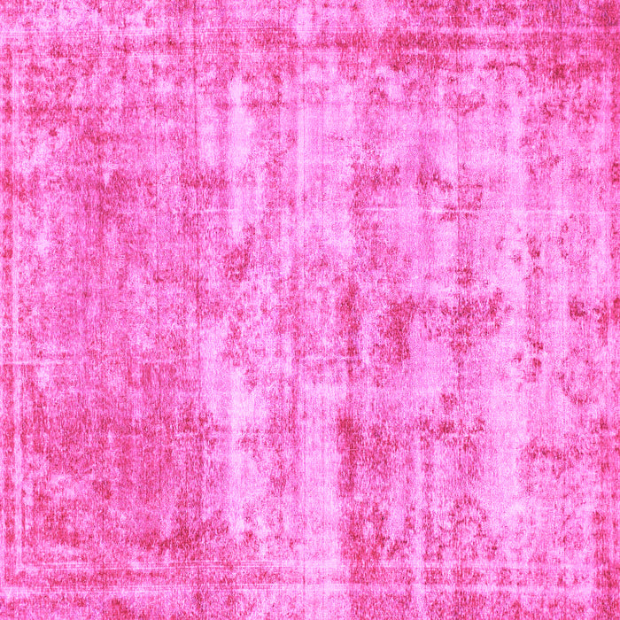 Square Machine Washable Abstract Pink Modern Rug, wshabs1285pnk