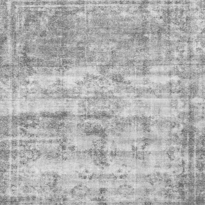 Square Machine Washable Abstract Gray Modern Rug, wshabs1285gry