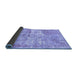 Sideview of Abstract Blue Modern Rug, abs1285blu