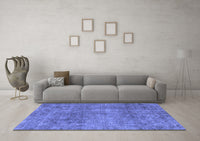 Machine Washable Abstract Blue Modern Rug, wshabs1286blu