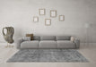 Machine Washable Abstract Gray Modern Rug in a Living Room,, wshabs1286gry