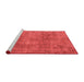 Modern Red Washable Rugs