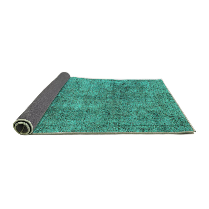 Sideview of Abstract Turquoise Modern Rug, abs1286turq
