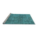 Sideview of Machine Washable Abstract Light Blue Modern Rug, wshabs1286lblu