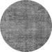 Round Abstract Gray Modern Rug, abs1286gry