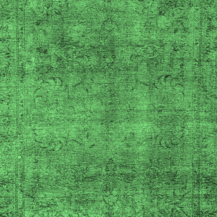 Machine Washable Abstract Emerald Green Modern Area Rugs, wshabs1286emgrn