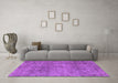 Machine Washable Abstract Purple Modern Area Rugs in a Living Room, wshabs1286pur