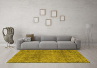 Machine Washable Abstract Yellow Modern Rug, wshabs1286yw