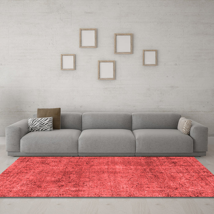 Modern Red Washable Rugs
