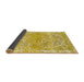 Sideview of Abstract Orange Gold Modern Rug, abs1287