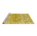 Sideview of Machine Washable Abstract Orange Rug, wshabs1287