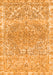 Machine Washable Abstract Orange Modern Area Rugs, wshabs1287org