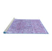 Sideview of Machine Washable Abstract Blue Modern Rug, wshabs1287blu