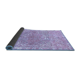 Sideview of Abstract Blue Modern Rug, abs1287blu