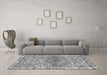 Machine Washable Abstract Gray Modern Rug in a Living Room,, wshabs1287gry