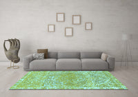 Machine Washable Abstract Light Blue Modern Rug, wshabs1287lblu