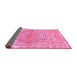 Sideview of Abstract Pink Modern Rug, abs1287pnk