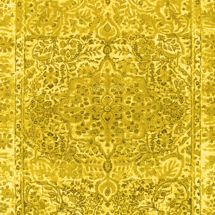 Machine Washable Abstract Yellow Modern Rug, wshabs1287yw