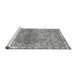 Sideview of Machine Washable Abstract Gray Modern Rug, wshabs1287gry