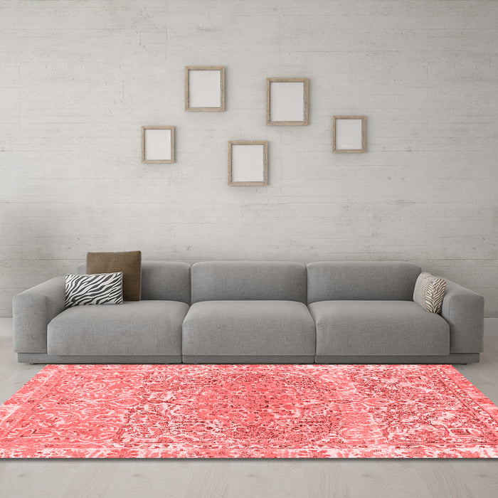 Modern Red Washable Rugs