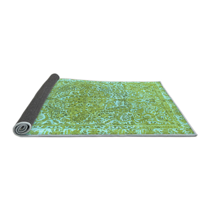 Sideview of Abstract Light Blue Modern Rug, abs1287lblu