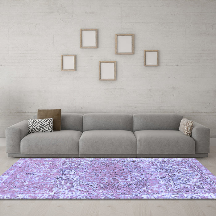 Machine Washable Abstract Blue Modern Rug in a Living Room, wshabs1287blu