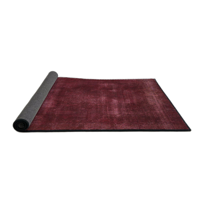 Sideview of Abstract Bright Maroon Red Modern Rug, abs1288
