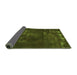 Sideview of Abstract Green Modern Rug, abs1288grn