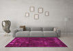 Machine Washable Abstract Pink Modern Rug in a Living Room, wshabs1288pnk