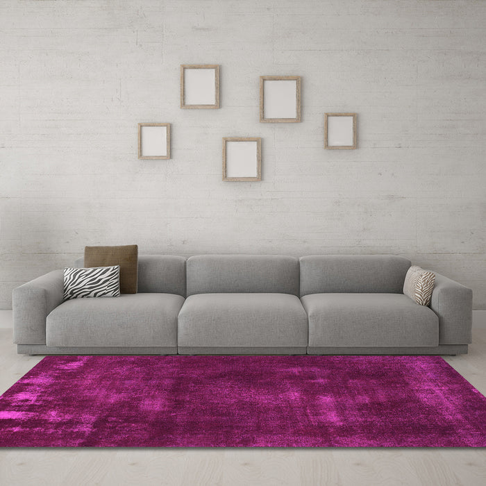 Machine Washable Abstract Pink Modern Rug in a Living Room, wshabs1288pnk