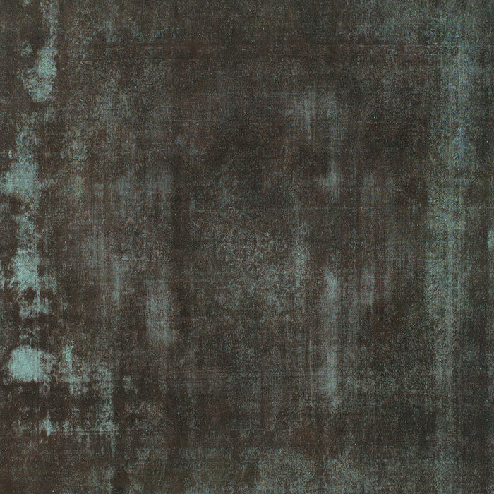 Square Machine Washable Abstract Turquoise Modern Area Rugs, wshabs1288turq