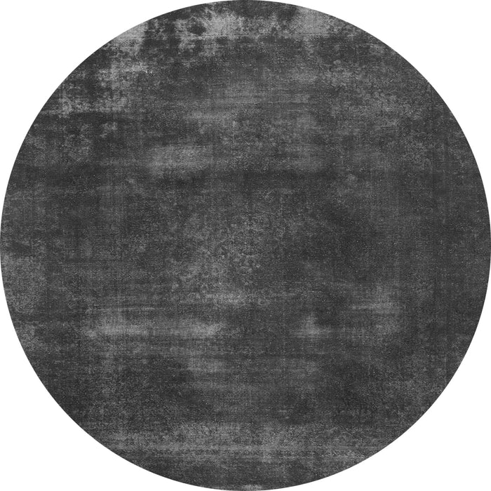 Round Abstract Gray Modern Rug, abs1288gry