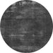 Round Abstract Gray Modern Rug, abs1288gry