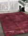 Abstract Bright Maroon Red Modern Rug in Family Room, abs1288