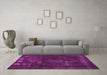 Machine Washable Abstract Purple Modern Area Rugs in a Living Room, wshabs1288pur