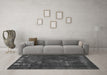 Machine Washable Abstract Gray Modern Rug in a Living Room,, wshabs1288gry